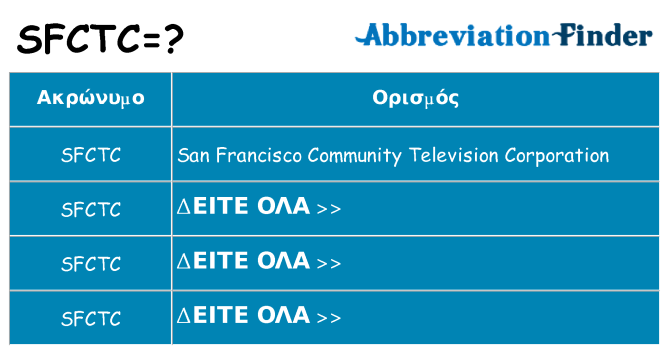 Τι σημαίνει sfctc ηρεμήσει