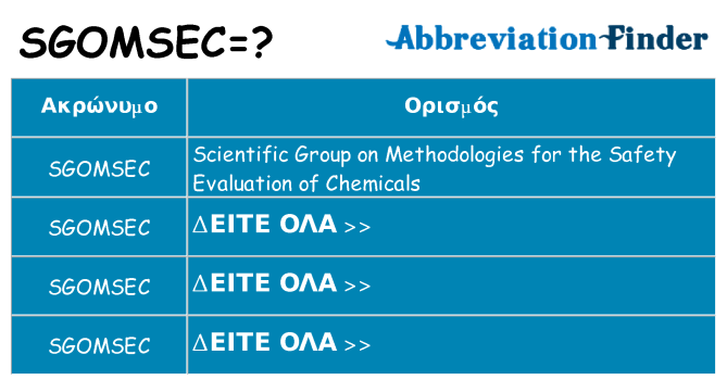 Τι σημαίνει sgomsec ηρεμήσει