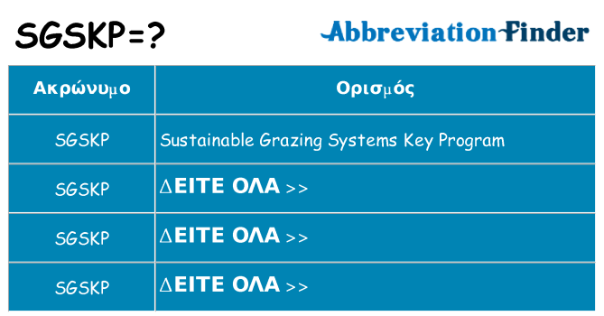 Τι σημαίνει sgskp ηρεμήσει