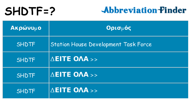 Τι σημαίνει shdtf ηρεμήσει