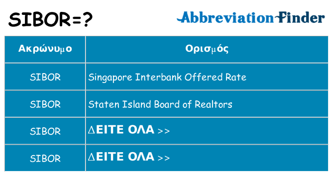 Τι σημαίνει sibor ηρεμήσει