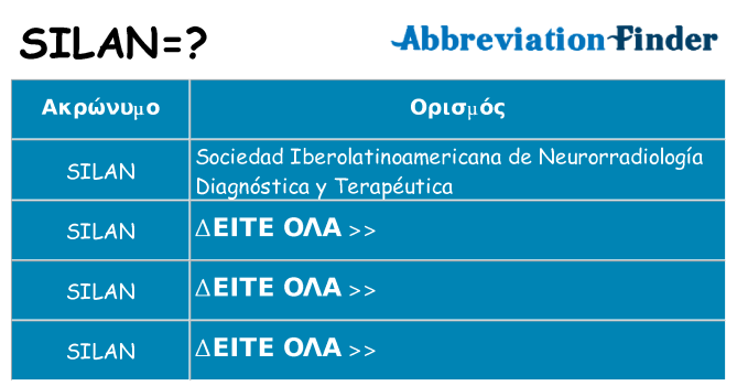 Τι σημαίνει silan ηρεμήσει