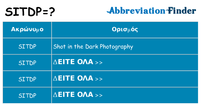 Τι σημαίνει sitdp ηρεμήσει