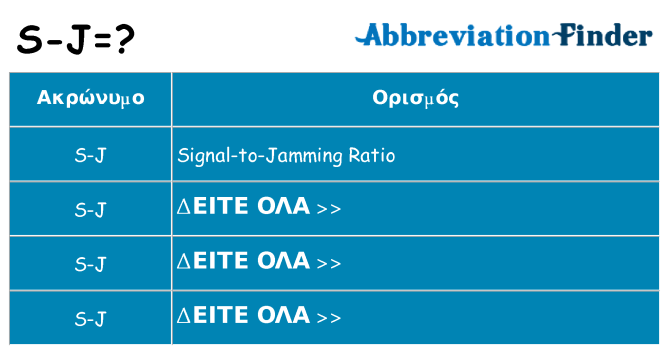 Τι σημαίνει s-j ηρεμήσει