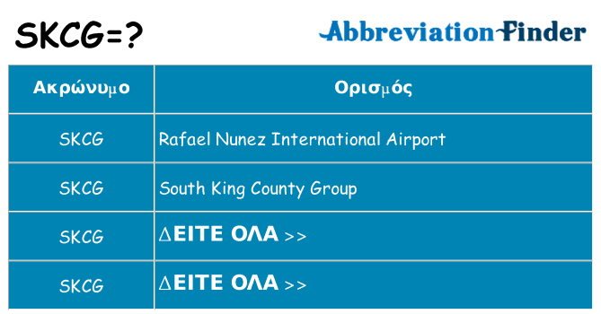Τι σημαίνει skcg ηρεμήσει