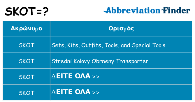 Τι σημαίνει skot ηρεμήσει