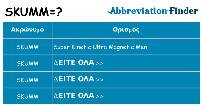 Τι σημαίνει skumm ηρεμήσει