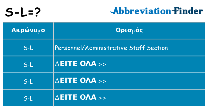 Τι σημαίνει s-l ηρεμήσει