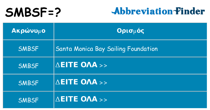 Τι σημαίνει smbsf ηρεμήσει