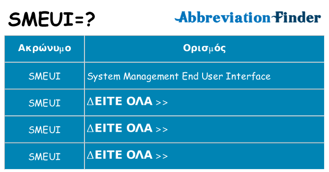 Τι σημαίνει smeui ηρεμήσει