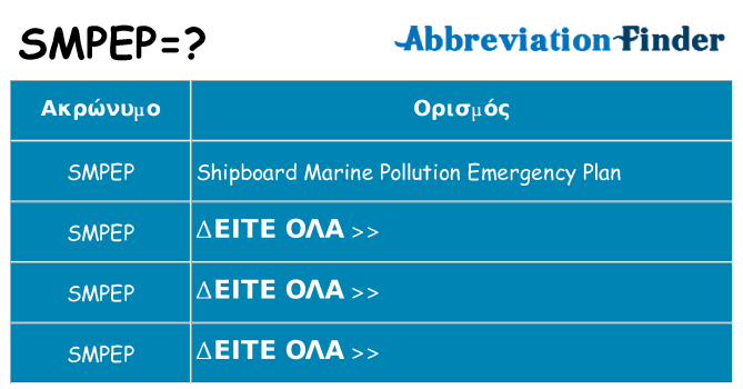 Τι σημαίνει smpep ηρεμήσει