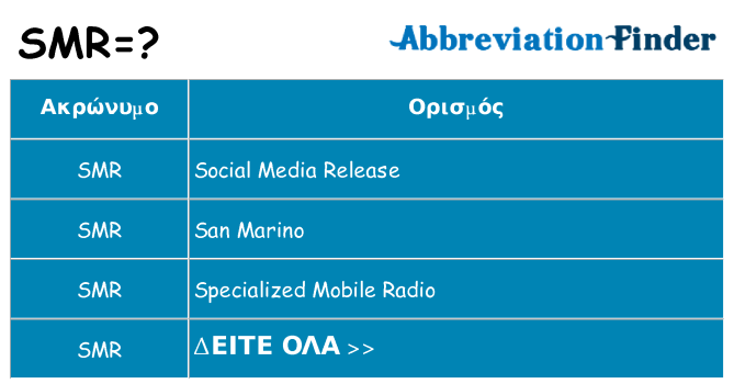 Τι σημαίνει smr ηρεμήσει