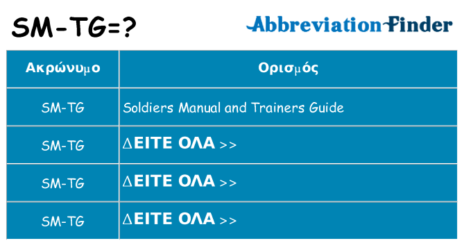 Τι σημαίνει sm-tg ηρεμήσει