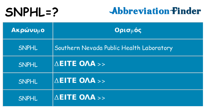 Τι σημαίνει snphl ηρεμήσει