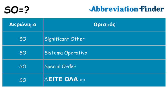 Τι σημαίνει so ηρεμήσει
