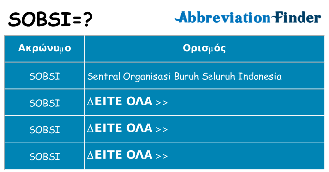 Τι σημαίνει sobsi ηρεμήσει