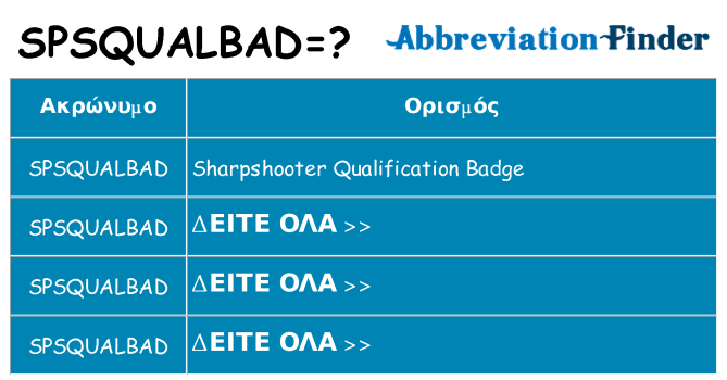 Τι σημαίνει spsqualbad ηρεμήσει