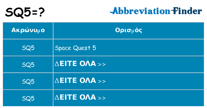 Τι σημαίνει sq5 ηρεμήσει