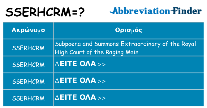 Τι σημαίνει sserhcrm ηρεμήσει