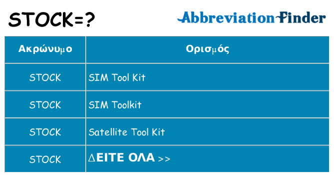 Τι σημαίνει stock ηρεμήσει