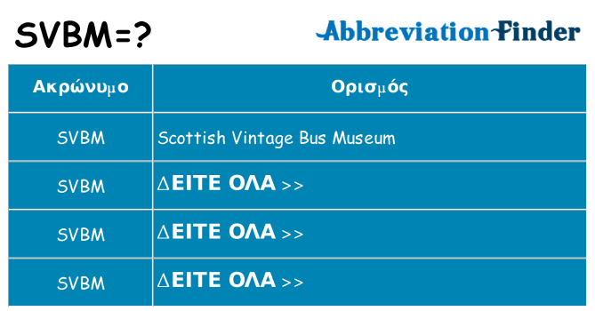 Τι σημαίνει svbm ηρεμήσει
