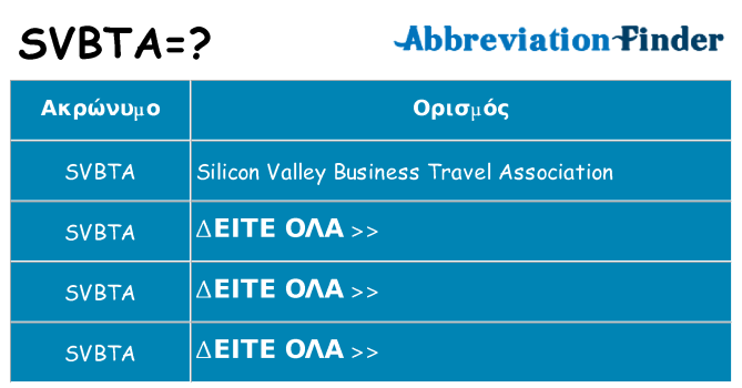 Τι σημαίνει svbta ηρεμήσει