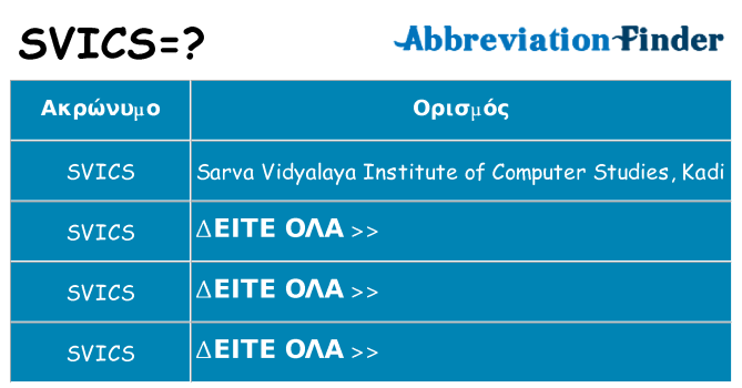 Τι σημαίνει svics ηρεμήσει