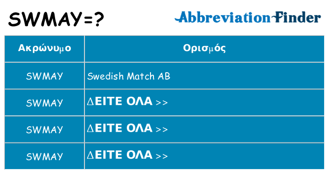 Τι σημαίνει swmay ηρεμήσει