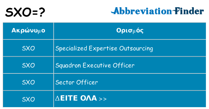 Τι σημαίνει sxo ηρεμήσει