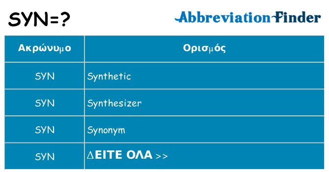 Τι σημαίνει syn ηρεμήσει