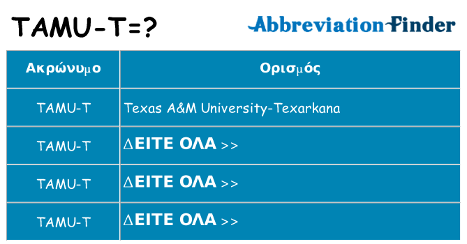 Τι σημαίνει tamu-t ηρεμήσει