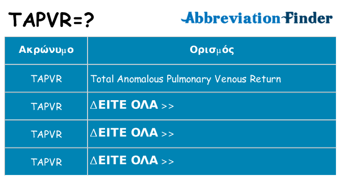 Τι σημαίνει tapvr ηρεμήσει