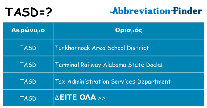 Τι σημαίνει tasd ηρεμήσει