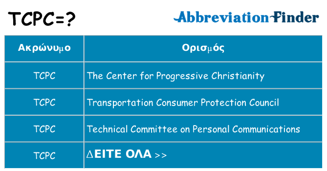 Τι σημαίνει tcpc ηρεμήσει