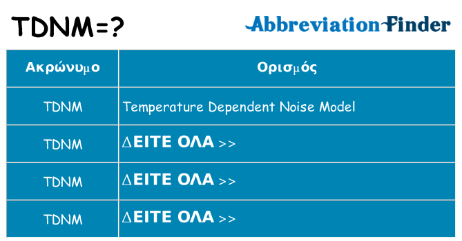 Τι σημαίνει tdnm ηρεμήσει