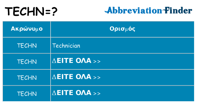 Τι σημαίνει techn ηρεμήσει