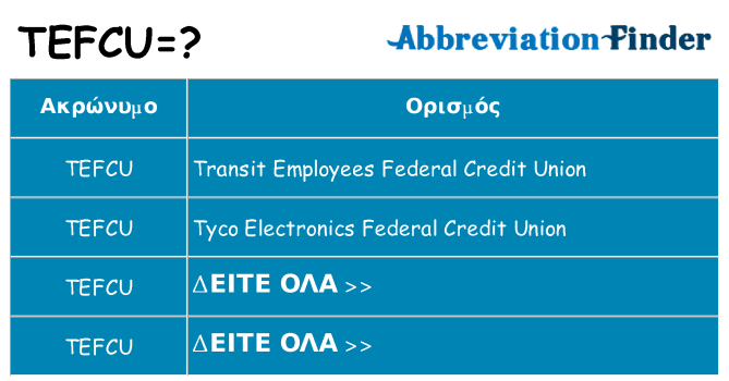 Τι σημαίνει tefcu ηρεμήσει