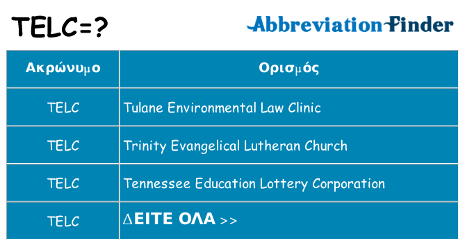 Τι σημαίνει telc ηρεμήσει