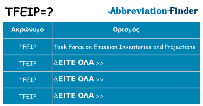 Τι σημαίνει tfeip ηρεμήσει