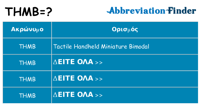 Τι σημαίνει thmb ηρεμήσει