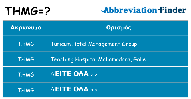 Τι σημαίνει thmg ηρεμήσει