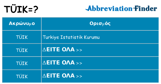 Τι σημαίνει tuik ηρεμήσει