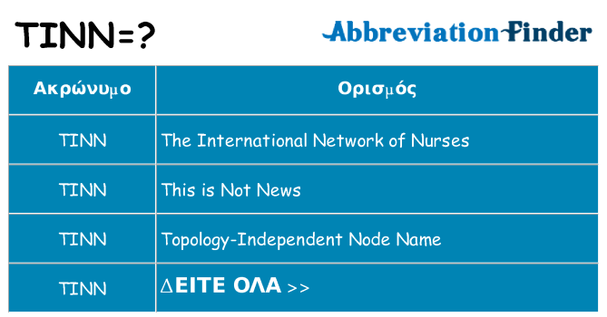 Τι σημαίνει tinn ηρεμήσει