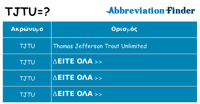 Τι σημαίνει tjtu ηρεμήσει