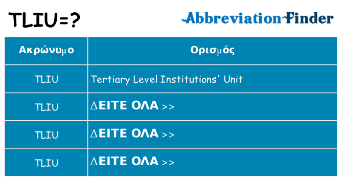 Τι σημαίνει tliu ηρεμήσει