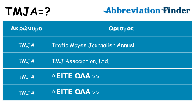 Τι σημαίνει tmja ηρεμήσει