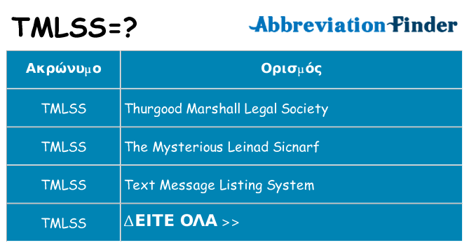 Τι σημαίνει tmlss ηρεμήσει