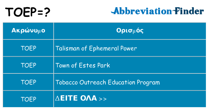 Τι σημαίνει toep ηρεμήσει