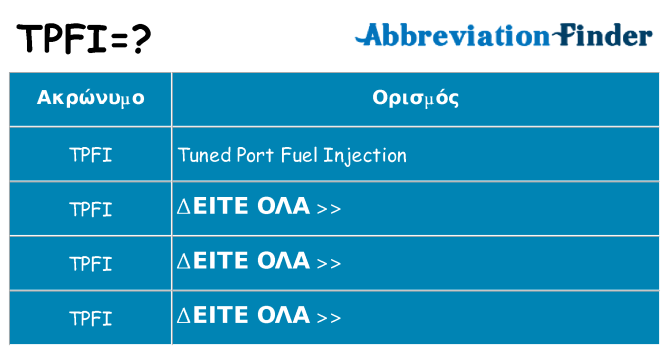 Τι σημαίνει tpfi ηρεμήσει