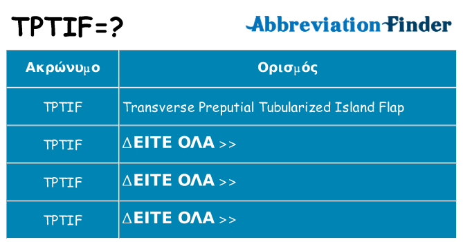Τι σημαίνει tptif ηρεμήσει
